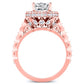 Rosanna Diamond Matching Band Only (engagement Ring Not Included) For Ring With Cushion Center rosegold