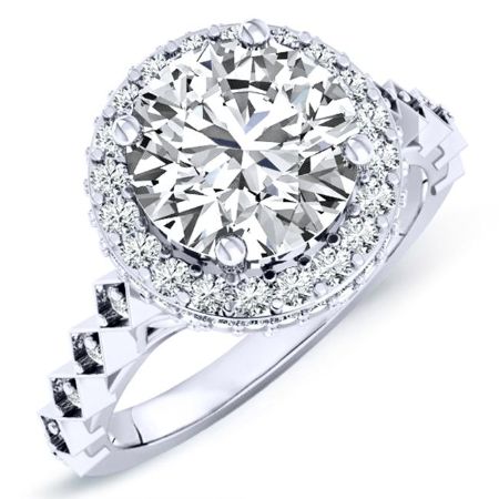 Rosanna Diamond Matching Band Only (engagement Ring Not Included) For Ring With Round Center whitegold