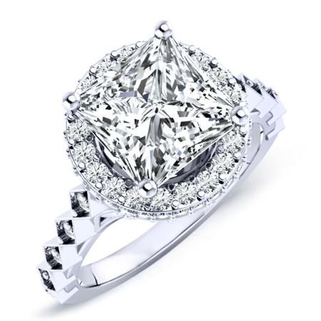 Rosanna Diamond Matching Band Only (engagement Ring Not Included) For Ring With Princess Center whitegold