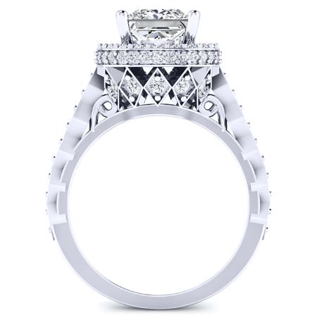 Rosanna Diamond Matching Band Only (engagement Ring Not Included) For Ring With Princess Center whitegold