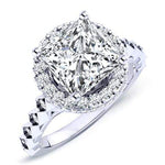 Rosanna Princess Moissanite Engagement Ring whitegold