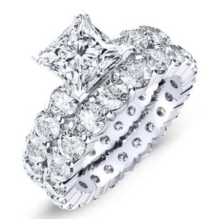 2.00 ct - Rose - GIA Natural Princess Diamond Bridal Set