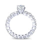 Rose Oval Diamond Bridal Set (Lab Grown Igi Cert) whitegold