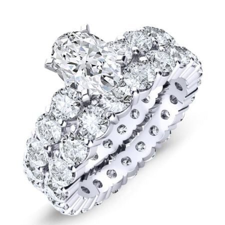4.00 ct - Rose - Oval Lab Diamond Bridal Set (IGI Certified)