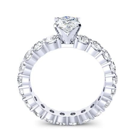 Rose Oval Moissanite Bridal Set whitegold