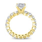 Rose Princess Moissanite Bridal Set yellowgold