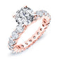 Rose Round Diamond Bridal Set (Lab Grown Igi Cert) rosegold