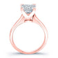 Rosemary Princess Moissanite Engagement Ring rosegold