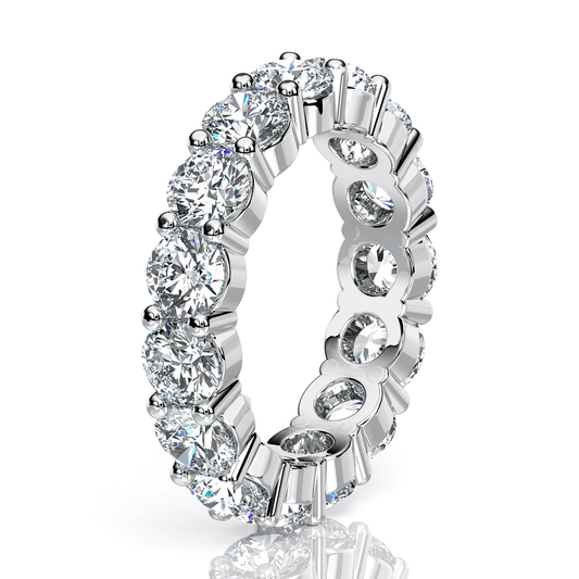 Round Cut Lab Diamond Eternity Band