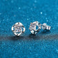 Rowan Moissanite Earrings whitegold