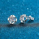 Rowan Moissanite Earrings whitegold