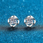 Rowan Moissanite Earrings whitegold