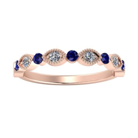 Rowan Trendy Moissanite Wedding Ring rosegold