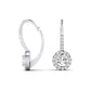 Rue Round Cut Diamond Halo Earrings (Clarity Enhanced) whitegold