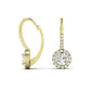 Rue Round Cut Diamond Halo Earrings (Clarity Enhanced) yellowgold