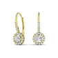 Rue Round Cut Diamond Halo Earrings (Clarity Enhanced) yellowgold