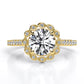 Ruellia Round Moissanite Engagement Ring yellowgold