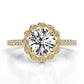 Ruellia Round Diamond Engagement Ring (Lab Grown Igi Cert) yellowgold