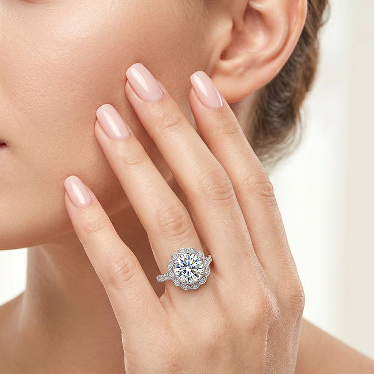 Ruellia - GIA Natural Round Diamond Engagement Ring