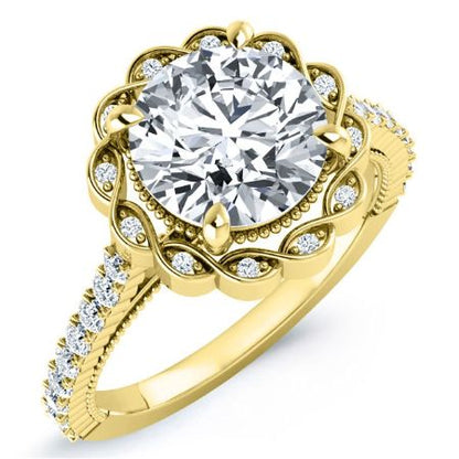 Ruellia Round Diamond Bridal Set (Lab Grown Igi Cert) yellowgold