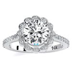 Ruellia Round Moissanite Engagement Ring whitegold