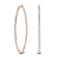 Sage Diamond Hoop Earrings rosegold