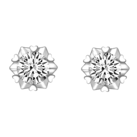 Sawyer Moissanite Earrings whitegold