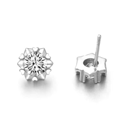 Sawyer Moissanite Earrings whitegold