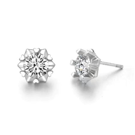 Sawyer Moissanite Earrings whitegold