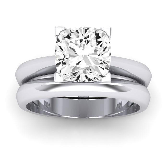 Senna Diamond Matching Band Only (does Not Include Engagement Ring) For Ring With Cushion Center whitegold