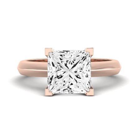 Senna Diamond Matching Band Only (does Not Include Engagement Ring) For Ring With Princess Center rosegold