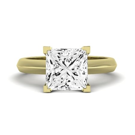 Senna Diamond Matching Band Only (does Not Include Engagement Ring) For Ring With Princess Center yellowgold