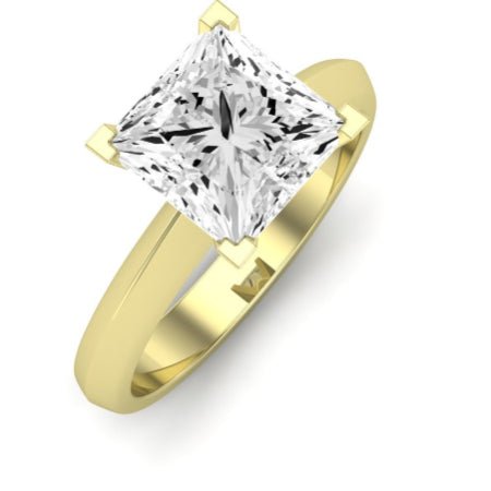 Senna Diamond Matching Band Only (does Not Include Engagement Ring) For Ring With Princess Center yellowgold