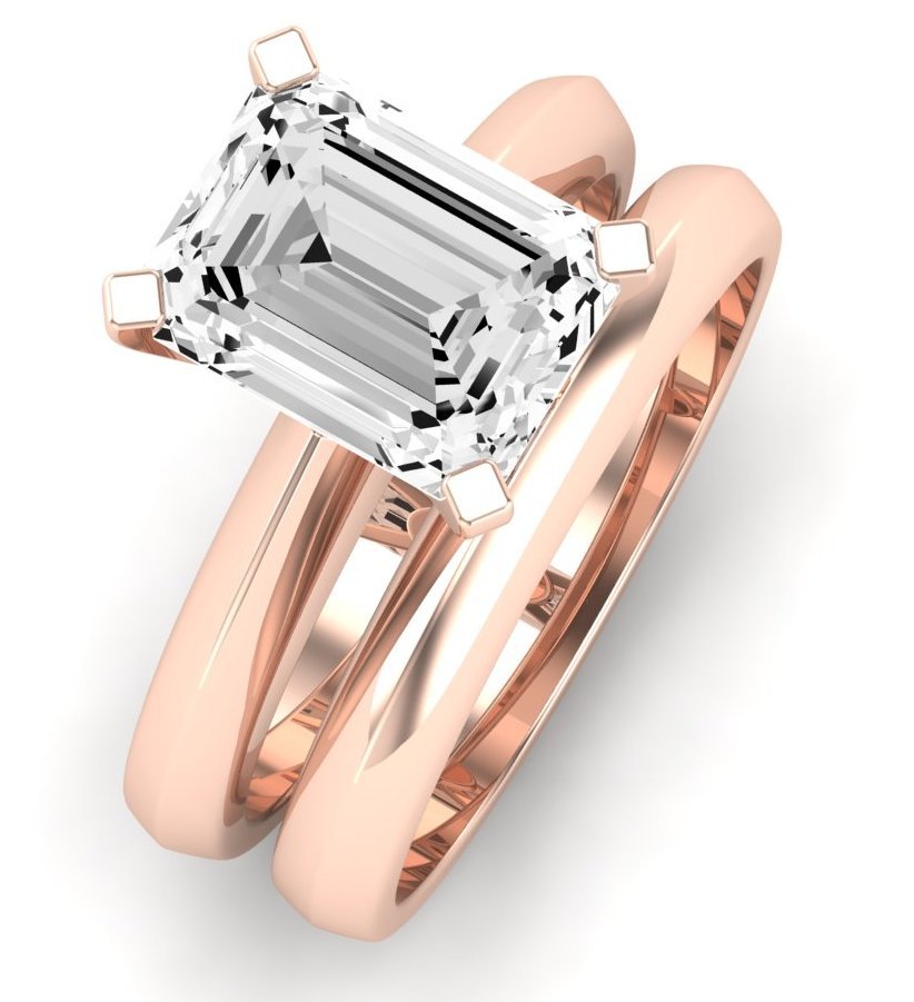 Senna Emerald Diamond Bridal Set (Lab Grown Igi Cert) rosegold