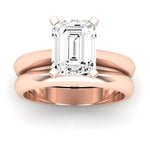 Senna Emerald Moissanite Bridal Set rosegold