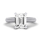 Senna Emerald Moissanite Bridal Set whitegold