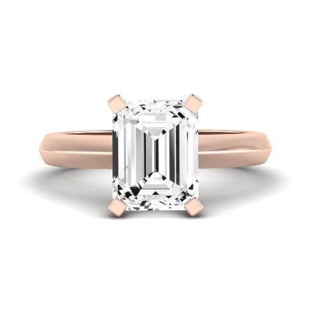 Senna Emerald Moissanite Bridal Set rosegold