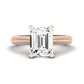 Senna Emerald Moissanite Bridal Set rosegold