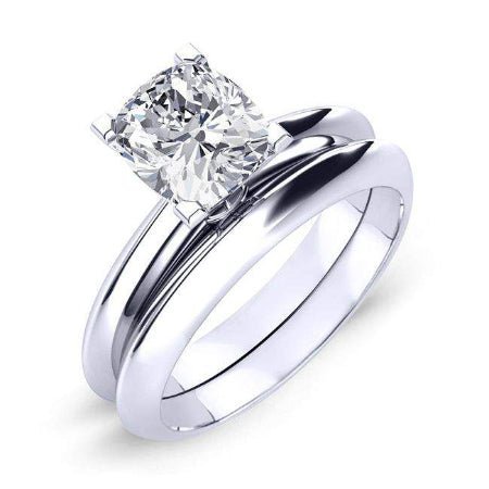 1.00 ct - Senna - GIA Natural Cushion Diamond Bridal Set