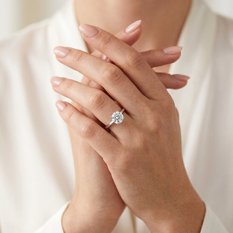 Senna - GIA Natural Round Diamond Engagement Ring