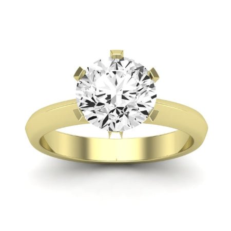 Senna Diamond Matching Band Only (does Not Include Engagement Ring) For Ring With Round Center yellowgold