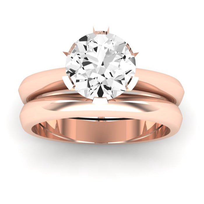 Senna Diamond Matching Band Only (does Not Include Engagement Ring) For Ring With Round Center rosegold