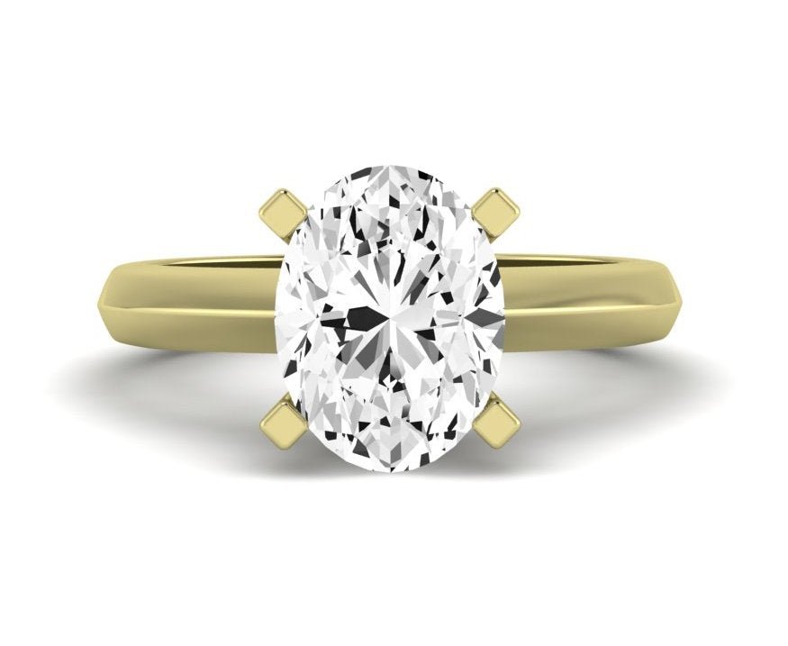 Senna Oval Moissanite Engagement Ring yellowgold