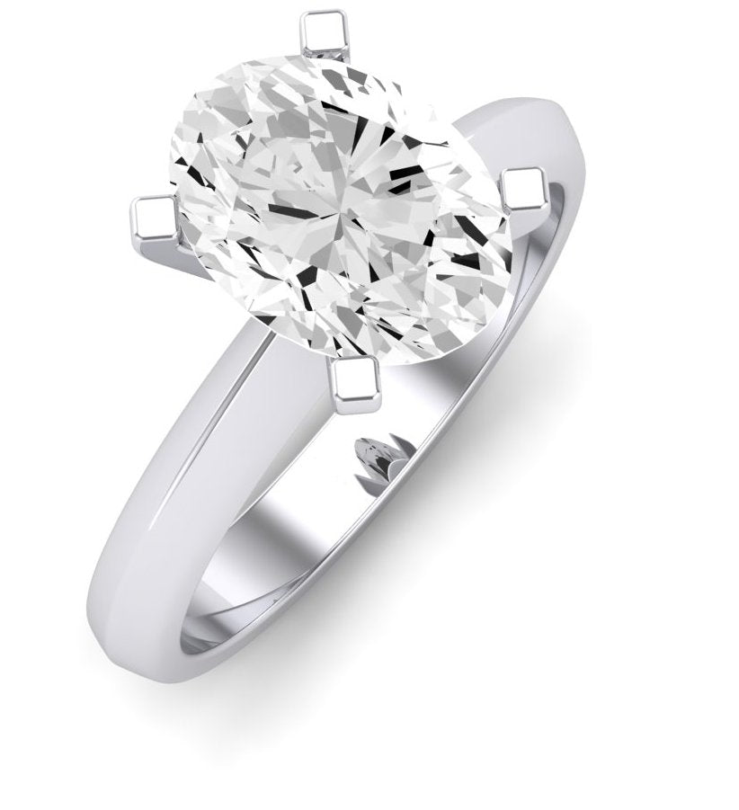 Senna Oval Moissanite Engagement Ring whitegold