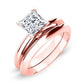 Senna Princess Moissanite Bridal Set rosegold