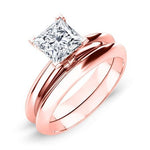 Senna Princess Moissanite Bridal Set rosegold