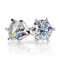 Senna Round Diamond Earrings (Clarity Enhanced) whitegold