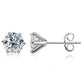 Senna Round Moissanite Earrings whitegold