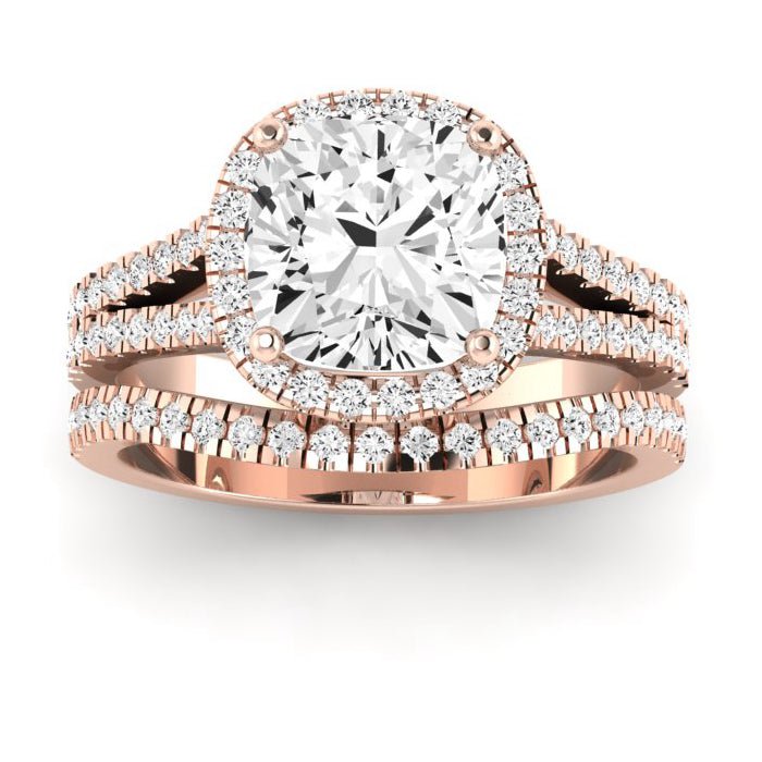 Silene Cushion Diamond Bridal Set (Lab Grown Igi Cert) rosegold