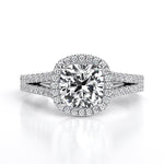 Silene Cushion Diamond Engagement Ring (Lab Grown Igi Cert) whitegold